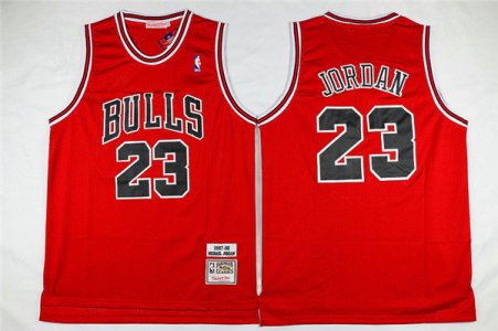 Maillot De Basket Chicago Bulls Michael Jordan 23 97-98 Season Engrener Retro Rouge
